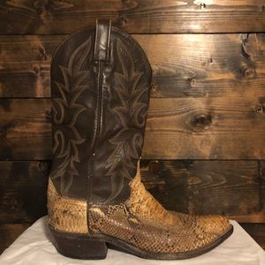 Vintage Dan Post Snakeskin Boots